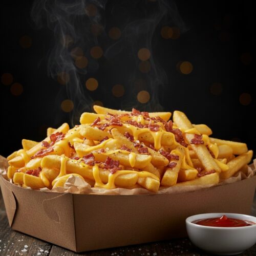 Papas con Cheddar y Bacon